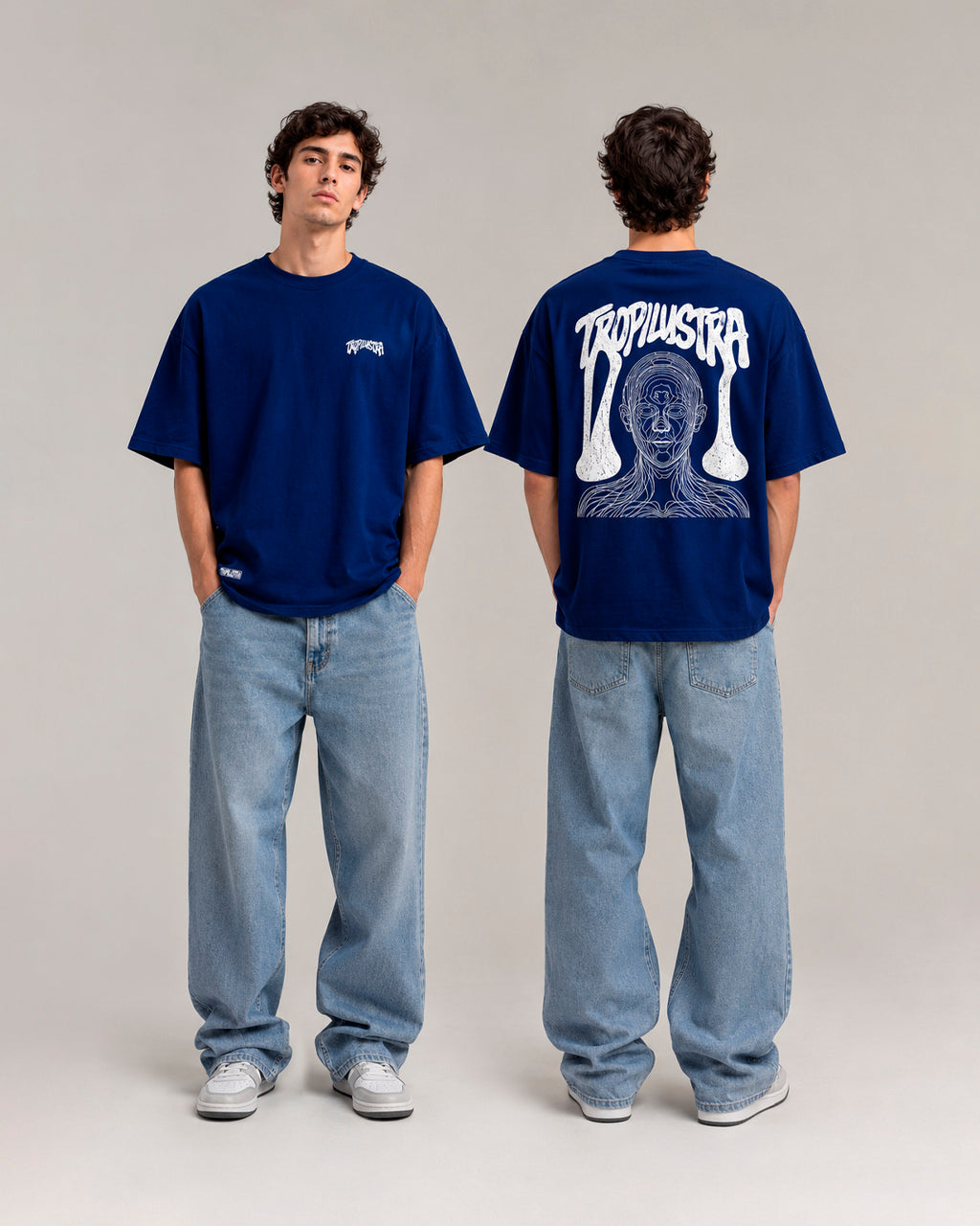 Camiseta Oversize Tropilustra - BLUE ANATOMY